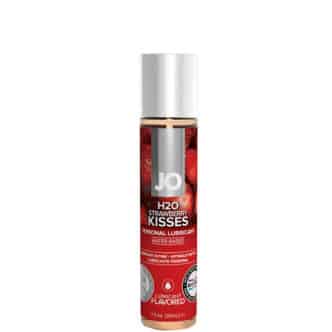 Оральный лубрикант System JO H2O Flavored Клубничные поцелуи на водной основе, 30 мл