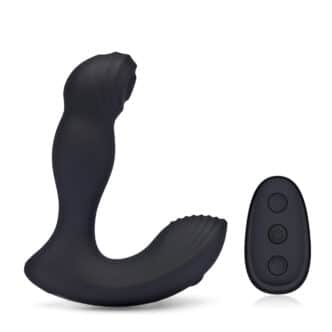 Вибромассажер простаты с пульсацией BlueLine Thumper, черный