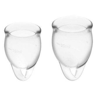 Менструальные чаши Satisfyer Feel Confident, 2 шт в наборе, бесцветный