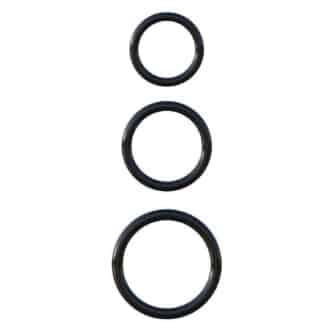 Набор из 3-х эрекционных колец Pipedream 3-Ring Stamina Set, черный