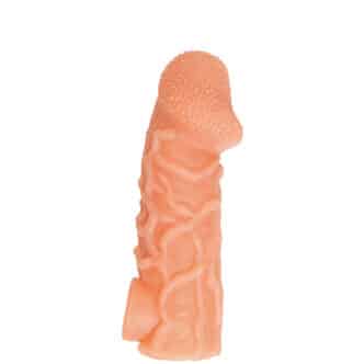 Насадка на член Kokos Cock Sleeve 006 M с подхватом мошонки, телесная