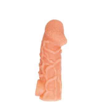 Насадка на член Kokos Cock Sleeve 006 S с подхватом мошонки, телесная