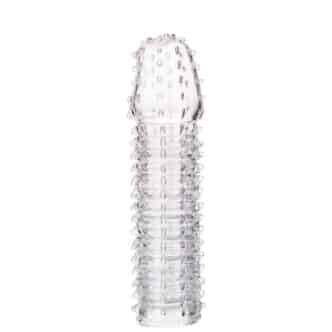 Насадка на член с шипиками Toyfa A-Toys Boyn, бесцветная