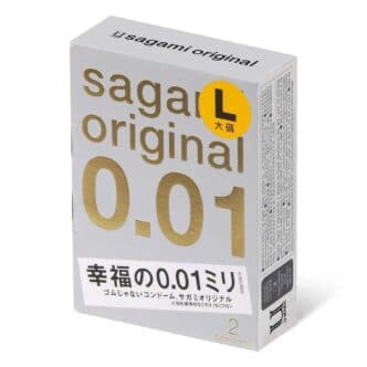 Ультратонкие полиуретановые презервативы Sagami Original 0.01 size L, 2 шт