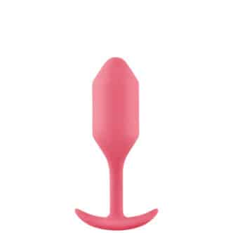 Анальная пробка для ношения b-Vibe Snug Plug 2 с переменным центром тяжести, розовая