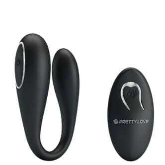 Вибратор для пар Pretty Love Algernon с пультом ДУ, черный
