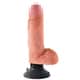 Вибратор PipeDream King Cock 7 Vibrating Cock with Balls 18.5 см, телесный