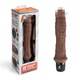 Вибратор PowerCocks Girthy 8" реалистичный, шоколадный 