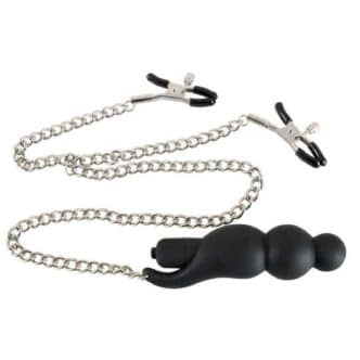 Зажимы на Соски с Вибростимулятором на Цепочке ORION Nipple Clips with Vibrator